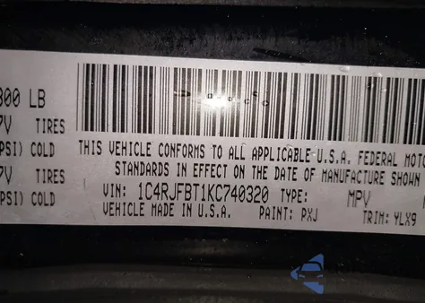 2019 Jeep Grand Cherokee Limited X 4X4 from USA, damaged, VIN 1C4RJFBT1KC740320